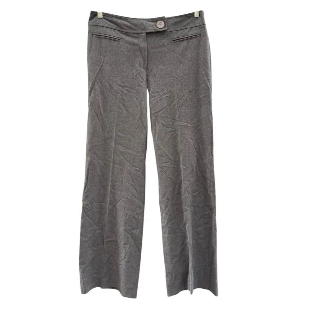 Donna Degnan Women's Grey Wide Leg Trouser Pants Size 8
